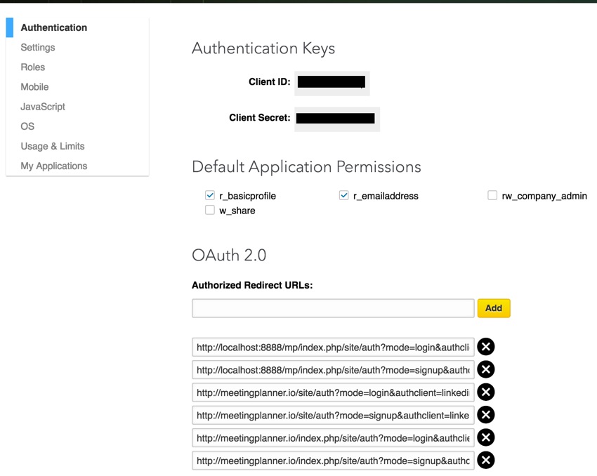 Создание вашего стартапа OAuth - ключи приложения Google Dev и URL-адреса перенаправления