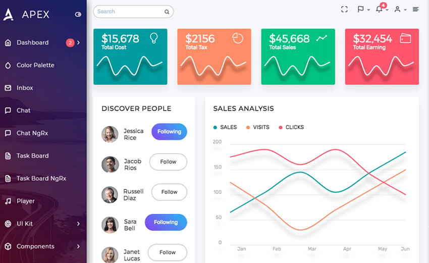 Apex Admin Template