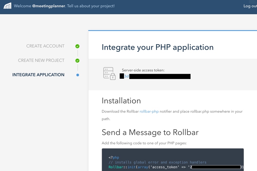 Регистрация стартапов - Rolbar Интегрируем ваше PHP-приложение