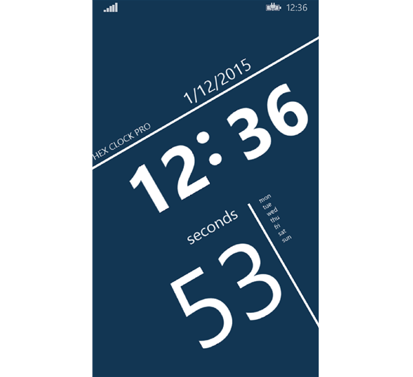 Hex Clock Pro для Windows Phone 81