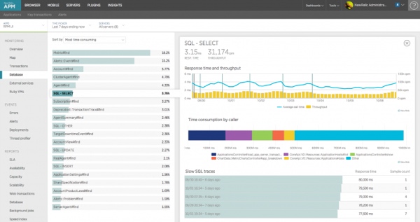 Новый подробный обзор базы данных Relic APM MySQL Query Tracking