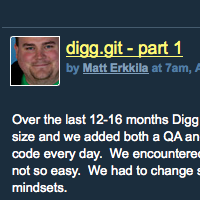 Digg перемещается в Git