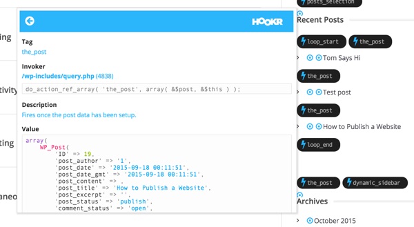 Плагин Hookr WordPress - Подробнее о the_post