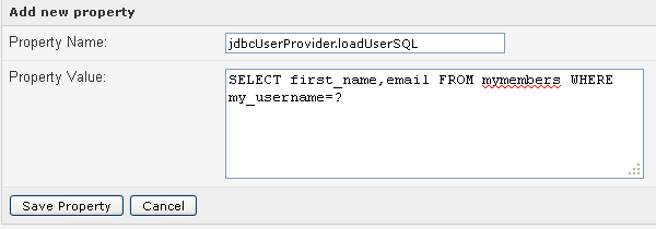 jdbcUserProvider loadUserSQL