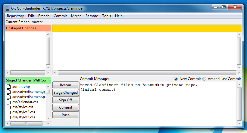 Git Gui Commit
