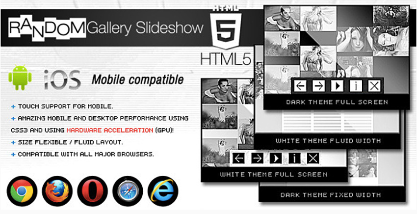 HTML5 Галерея Слайд-шоу