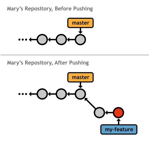 Рисунок 37: Перенос ветки функции из вашего хранилища в Mary