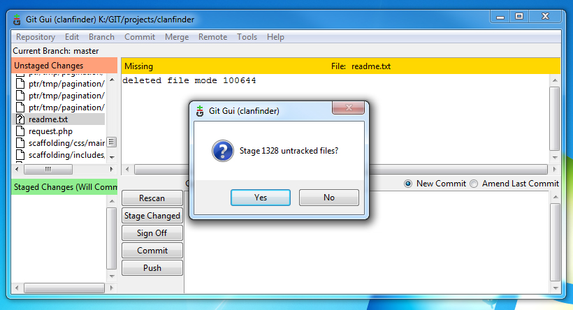 Git Gui Stage