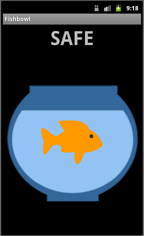 Экран приложения Fishbowl
