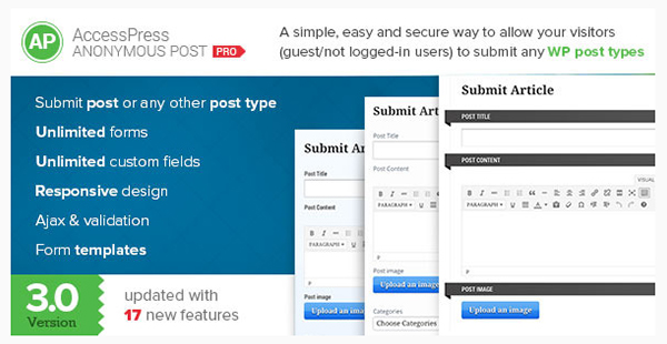 AccessPress Anonymous Post Pro