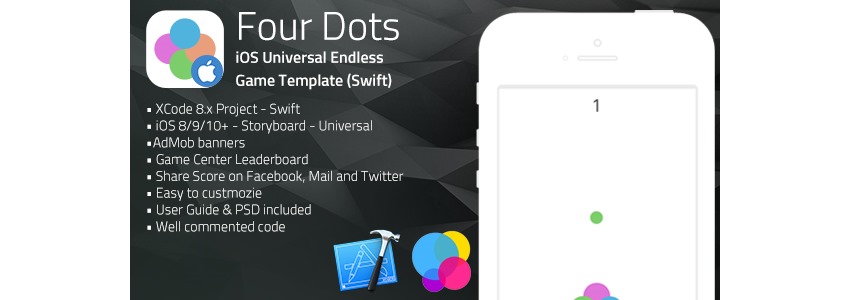 Шаблон iOS-приложения «Четыре точки» на CodeCanyon