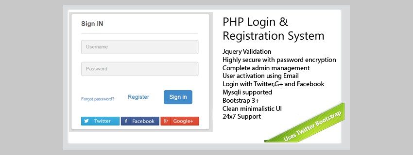 PHP логин и система регистрации