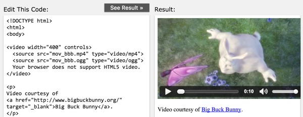 Что такое пример видео HTML5