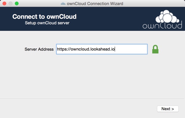 OwnCloud Установите приложение OS X - подключитесь к OwnCloud