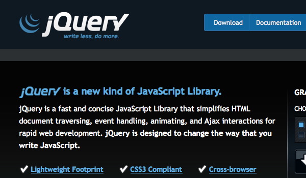 Домашняя страница jQuery