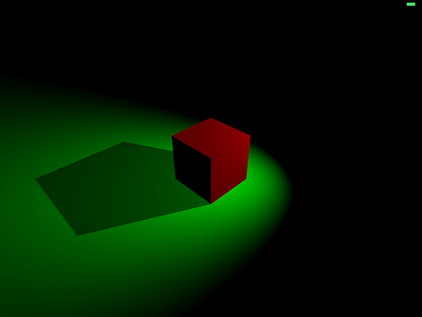 Куб и плоскость с тенью