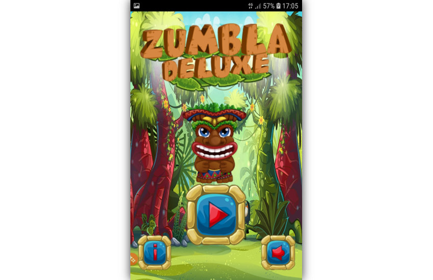 Zumbla Deluxe home screen