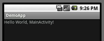 Экран Android Hello World