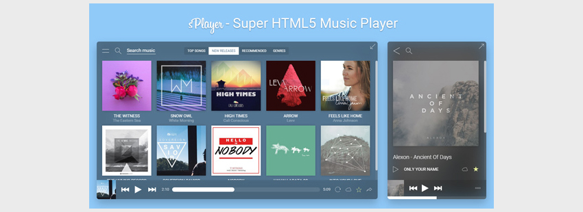 sPlayer - музыкальный проигрыватель Super HTML5