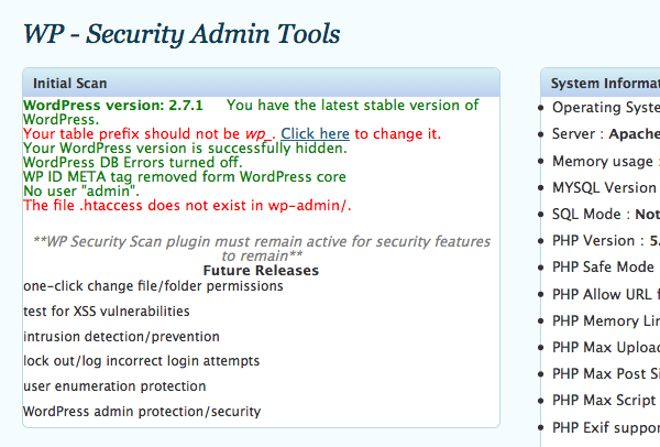 WP Security Scan