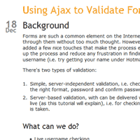 JQuery для дизайнеров: использование AJAX для проверки форм