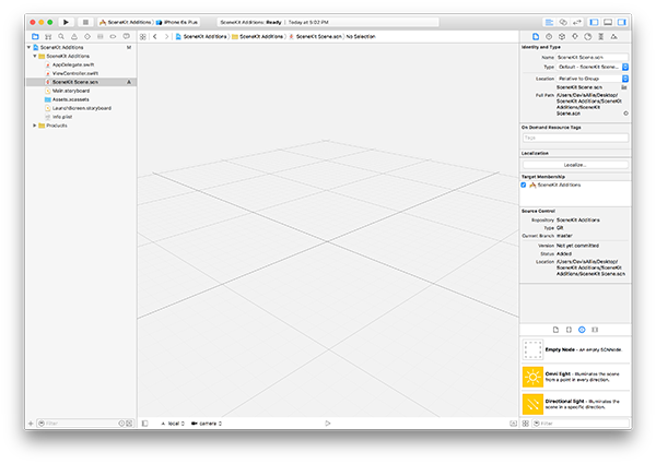 Xcode Scene Editor