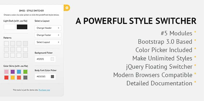 DMSS - Bootstrap JQuery Style Switcher
