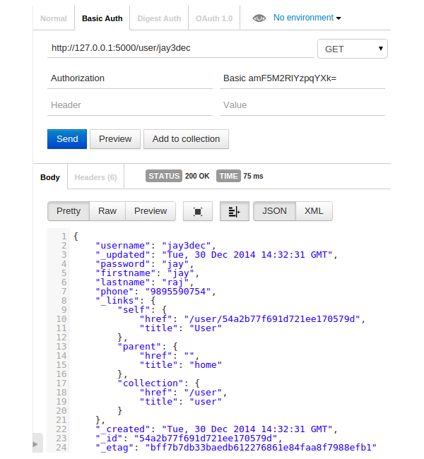 Подтвердить ответ API пользователя