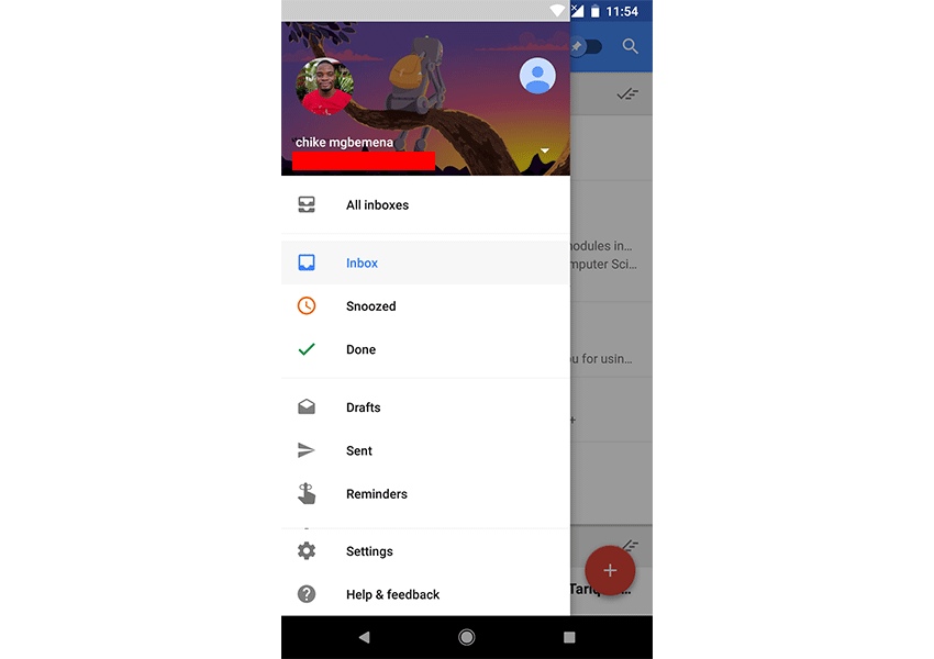Приложение Google Inbox для Android
