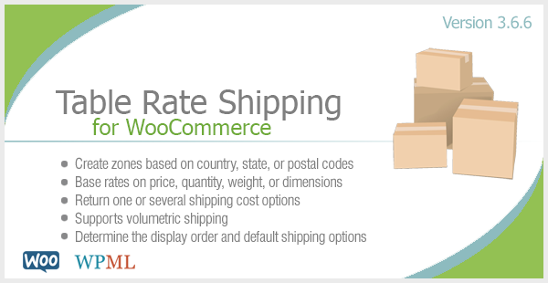 Стоимость доставки стола для WooCommerce