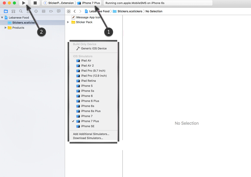 Xcode выберите устройство iphone