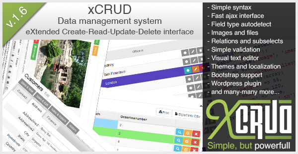xCRUD - Система управления данными PHP CRUD