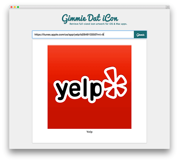 Снимок экрана успеха API для значка Yelp