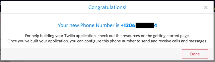 Создание стартапов Текст и SMS - Twilio Ваш новый номер телефона