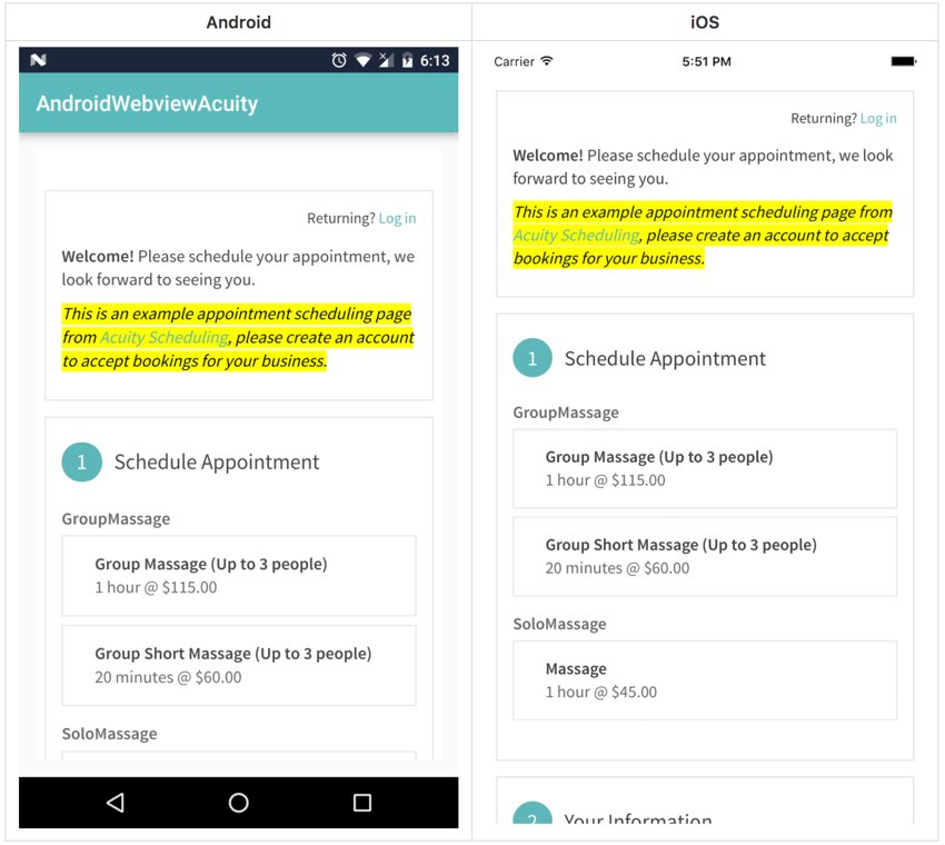 Платформа разработчика Acuity Scheduling - iOS и Android легко внедряются