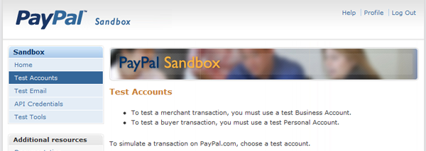 Песочница для разработчиков PayPal