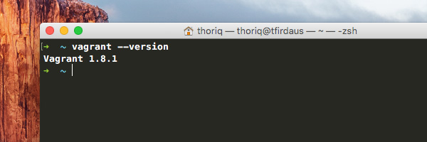 Команда Vagrant в OSX-терминале