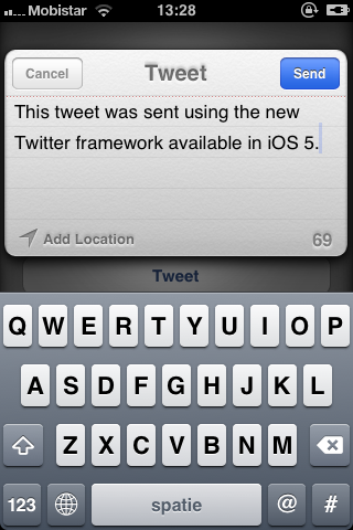 iOS 5 и платформа Twitter (часть 1): представление составления Tweet - рисунок 8