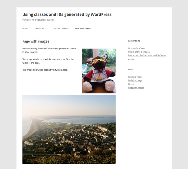 WordPress-порожденного-классы-идентификаторы-1-изображения двадцать двенадцать