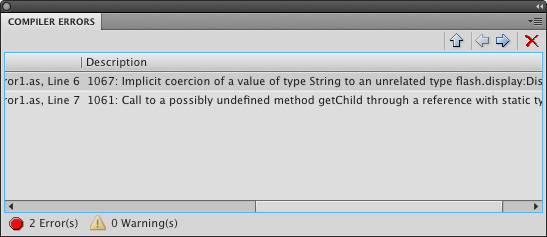 The Compiler Errors Panel