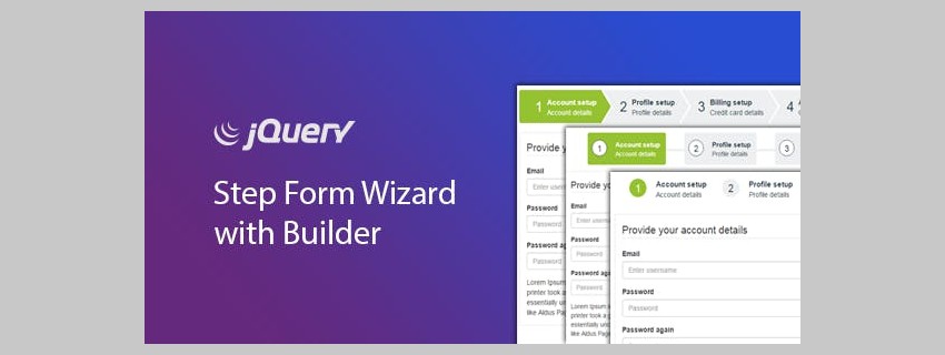 jQuery Step Wizard с помощью Step Form Builder