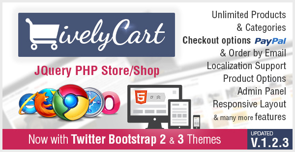 LivelyCart - магазин JQuery PHP Store