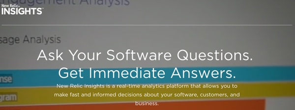 Новые Relic Insights Задайте свои вопросы программного обеспечения Получить ответы