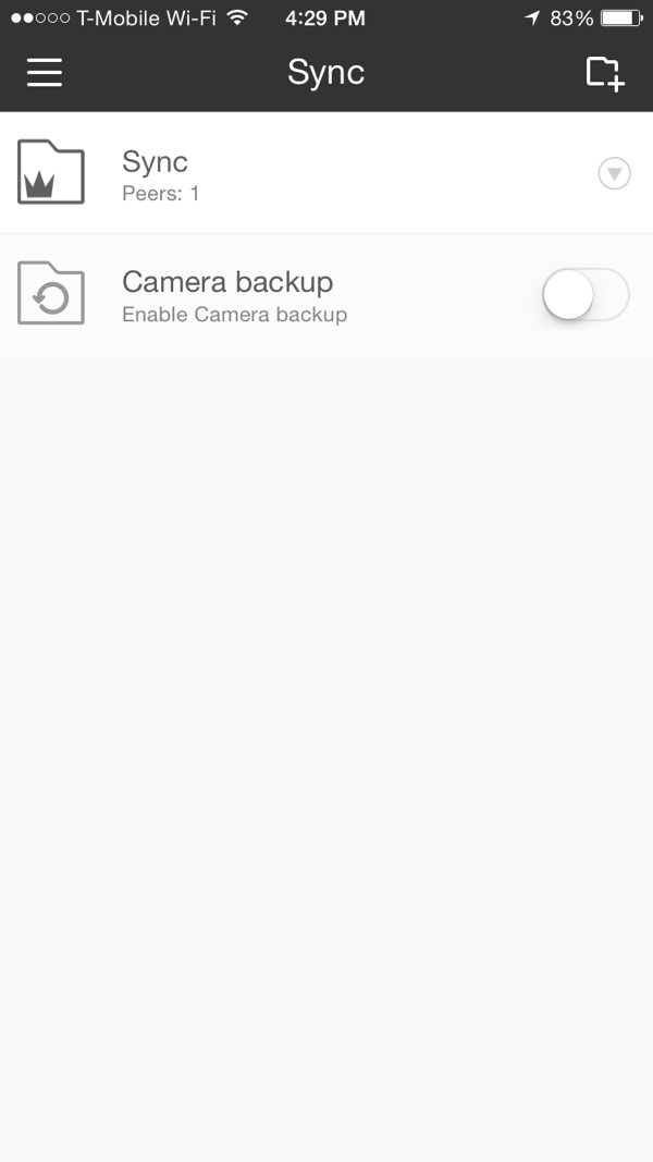 BitTorrent Sync на iOS