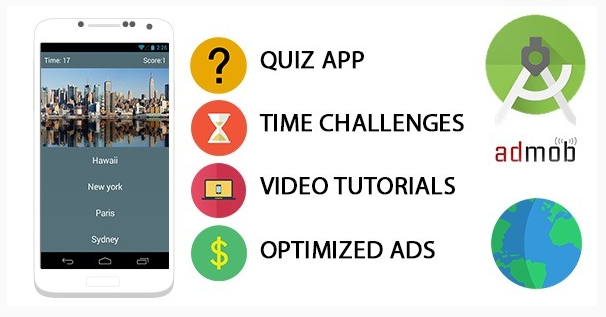 Шаблон приложения Quiz для Android