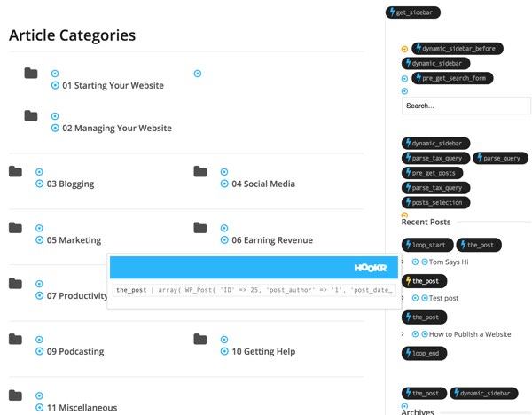 Плагин Hookr WordPress - Подробная информация о the_post