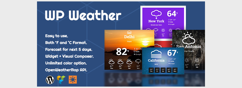 WP Weather - Дополнения для виджетов и Visual Composer