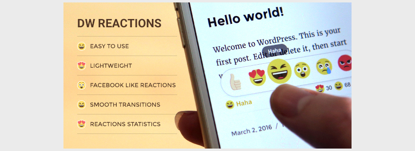 DW Reactions Pro - плагин для WordPress