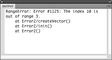 A run-time Error in the Output Panel