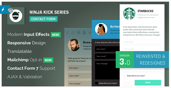 Ninja Kick Плагин контактной формы WordPress